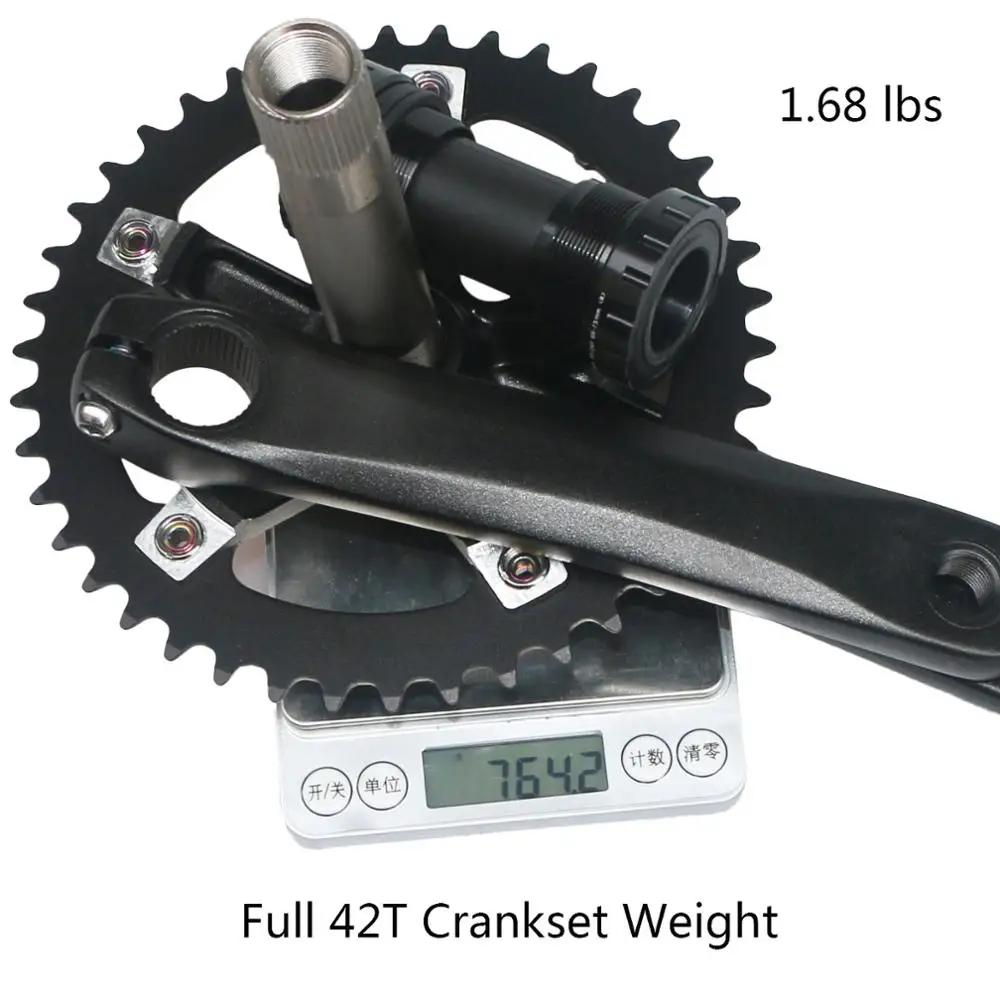 152mm 165mm 170mm 130BCD pédalier de vélo creux intégré simple vitesse 5 clous pliant vélo de route 