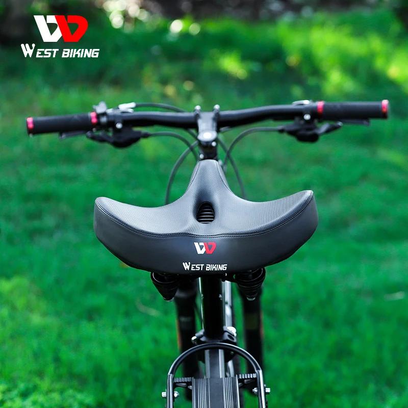 WEST BIKING – selle de vélo ergonomique et souple, coussin large et épais, pour vtt, vélo de route, 
