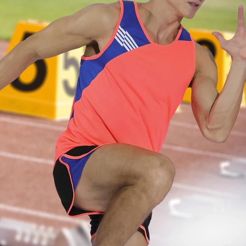 Combinaison de course pour hommes, uniforme de Jogging de sport à séchage rapide, gilet et short à C