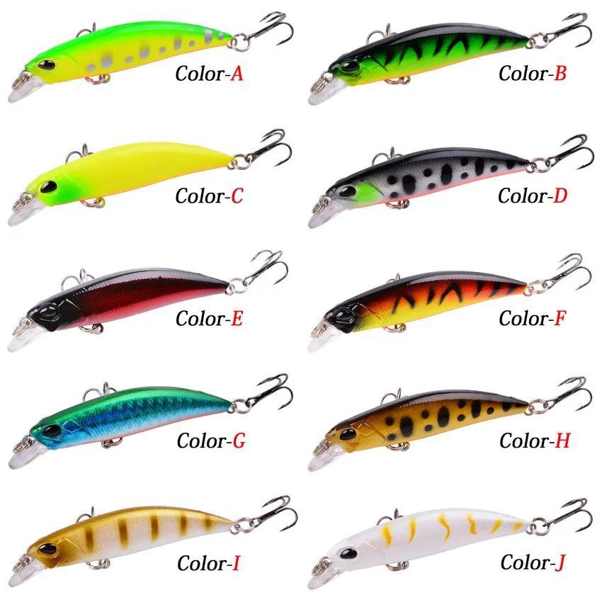 10 pièces Laser méné lent leurre de pêche ensemble 4g 7 cm Wobblers manivelle Isca artificiel dur ap