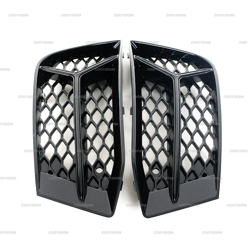 Cadre de phare antibrouillard en nid d'abeille, grille creuse sous le filet, noir brillant, accessoi