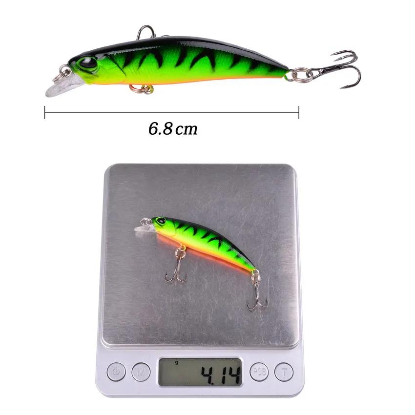 10 pièces Laser méné lent leurre de pêche ensemble 4g 7 cm Wobblers manivelle Isca artificiel dur ap
