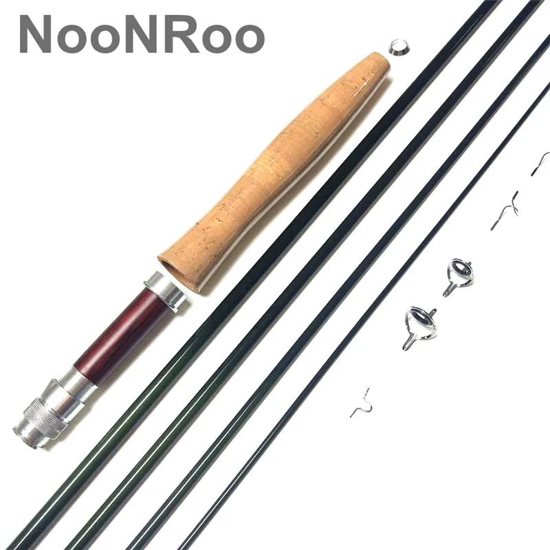 NooNRoo-Kit de pêche à la mouche à faire soi-même, très bonne action, poignée en liège de qualité A,
