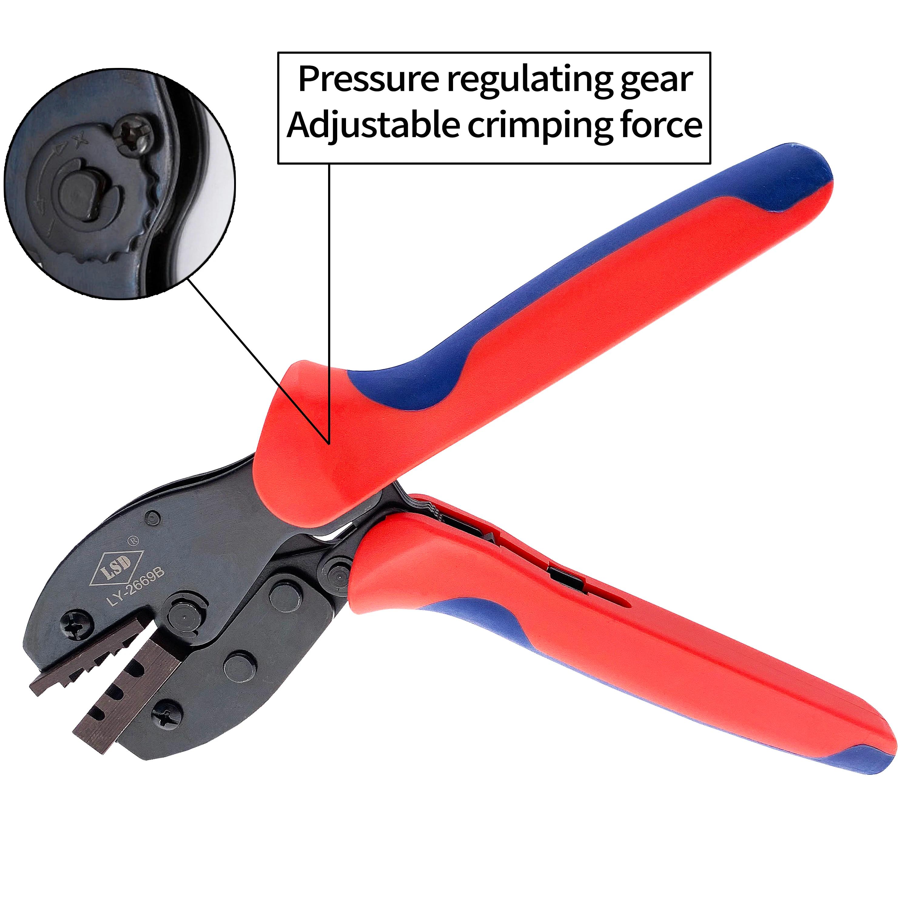 Outil de sertissage d'extrémité de lacet de connexion de gaine métallique LY-2669B, pince à sertir à