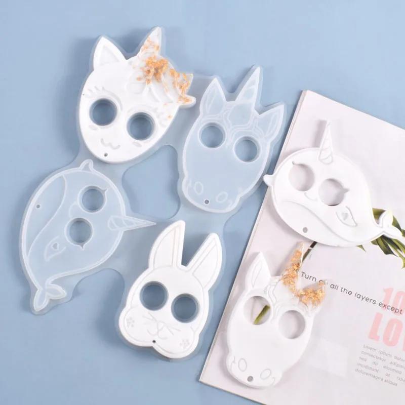 Moule en Silicone Transparent en résine, artisanat décoratif, bricolage, hibou de noël, chat, penden