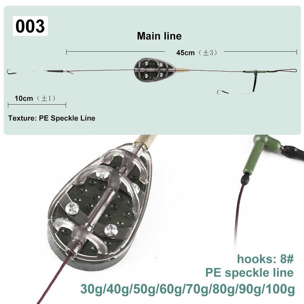 FISH KING 30g-100g crochet d'alimentation en métal en acier à haute teneur en carbone carpe appât de