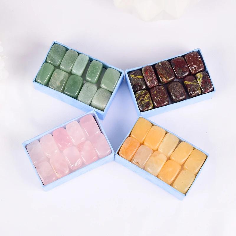 10 pièces/ensemble pierre naturelle caída 15-20mm mélange roche et Quartz Rose perle Chakra cristal 