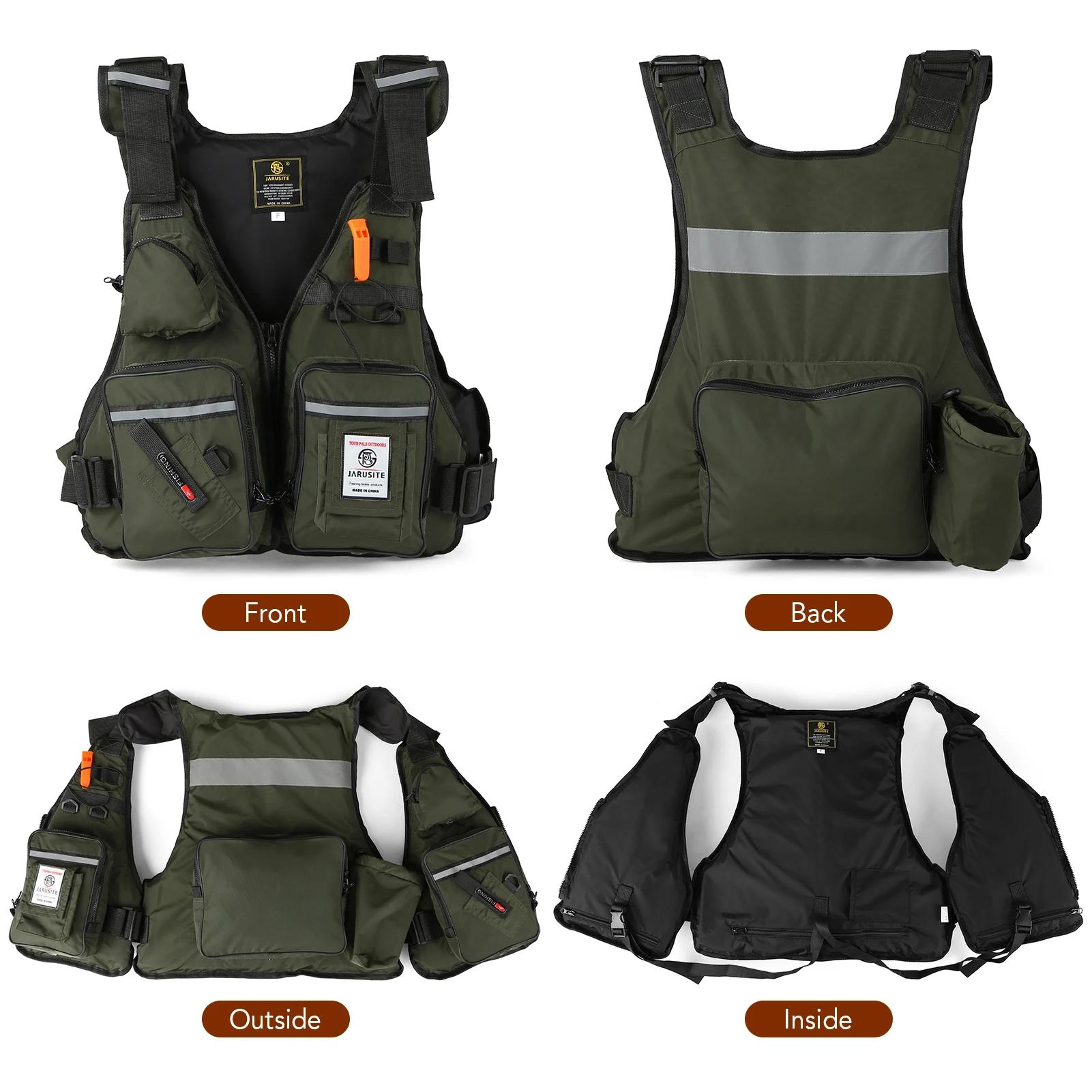 Gilet de sauvetage professionnel pour hommes, combinaison de flottabilité, gilets de pêche portables
