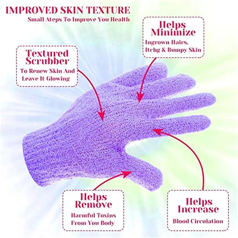 Gants de bain à cinq doigts, serviette de douche domestique, gommage, lavage du corps, fourniture do