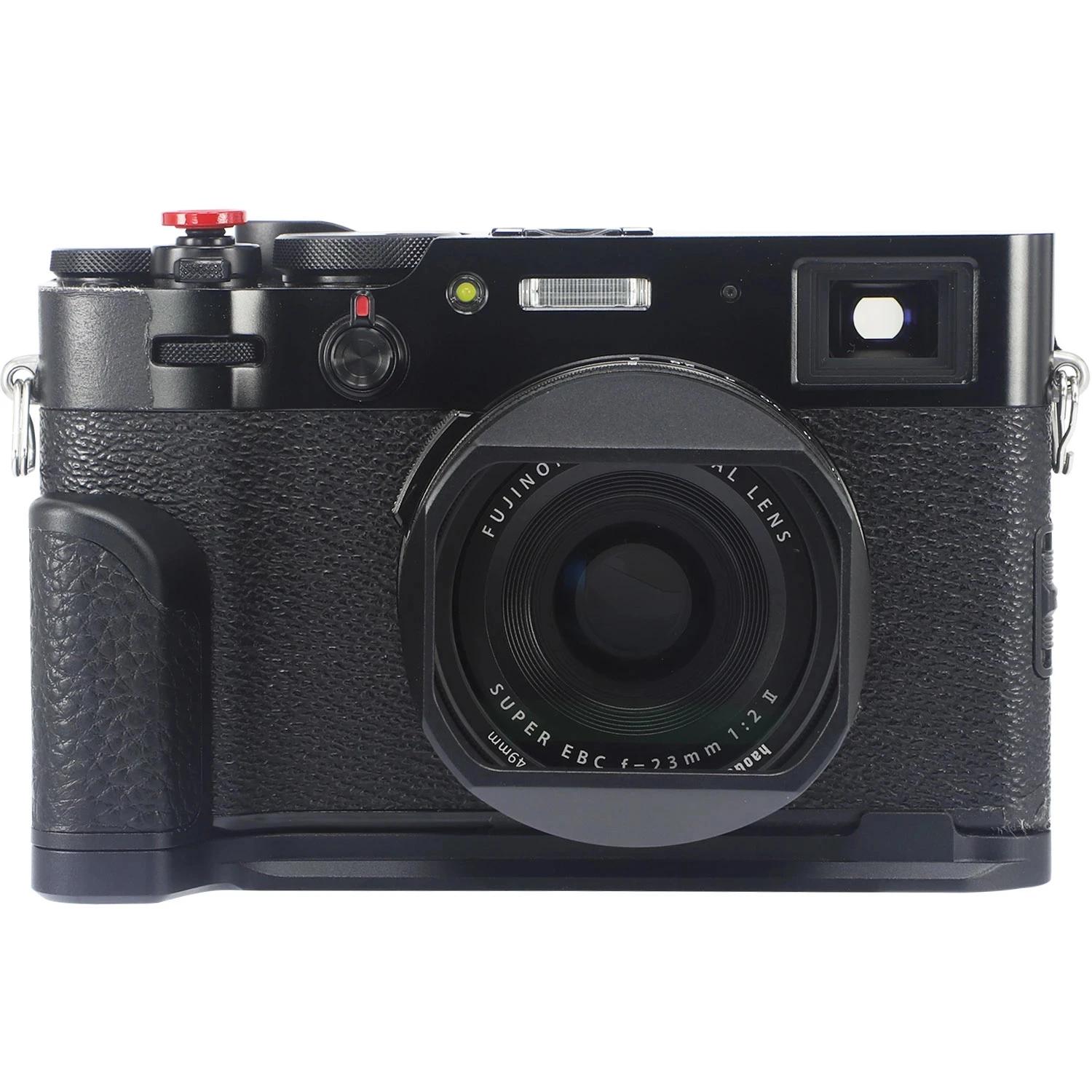 Haoge LH-X54B X100v pare-soleil en aluminium métal avec anneau d'adaptation de 49mm pour Fujifilm Fu