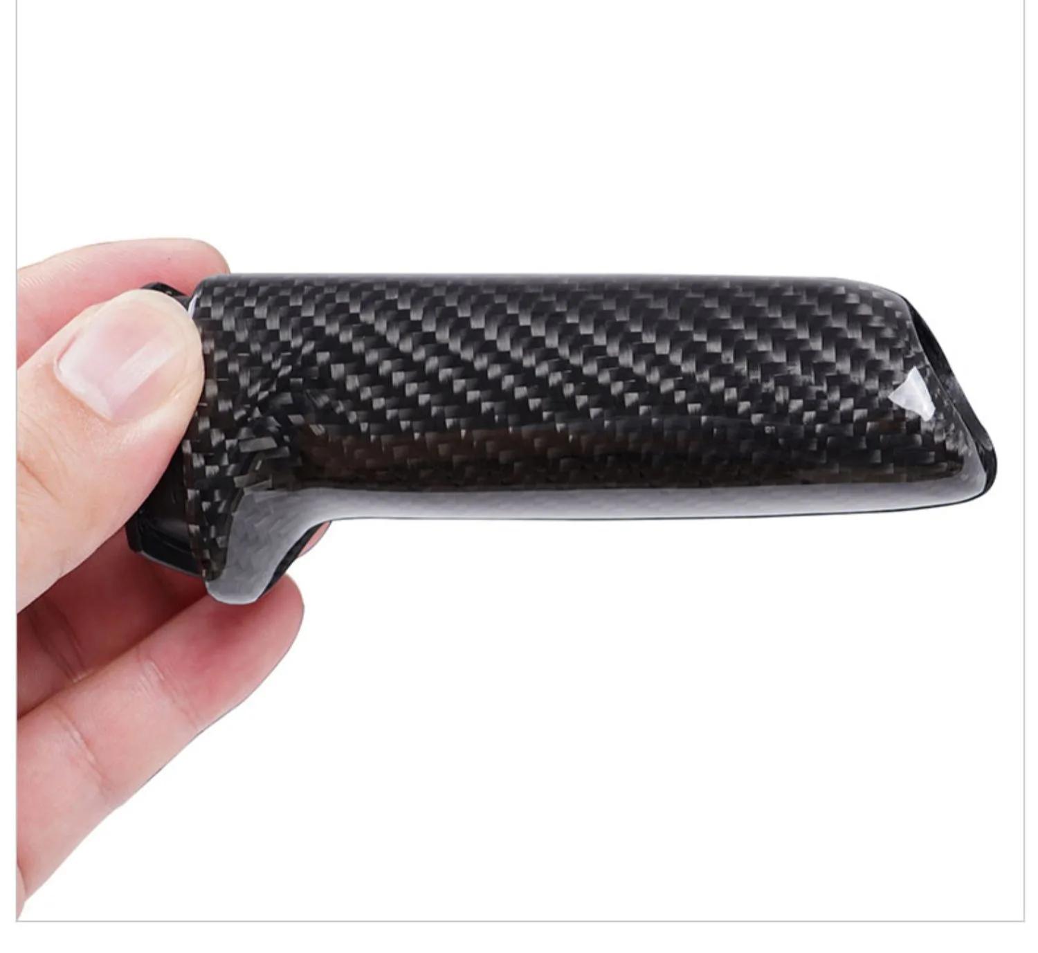 Couvercle de poignée de frein à main universel en fibre de carbone véritable pour BMW F32 F33 F36 E6