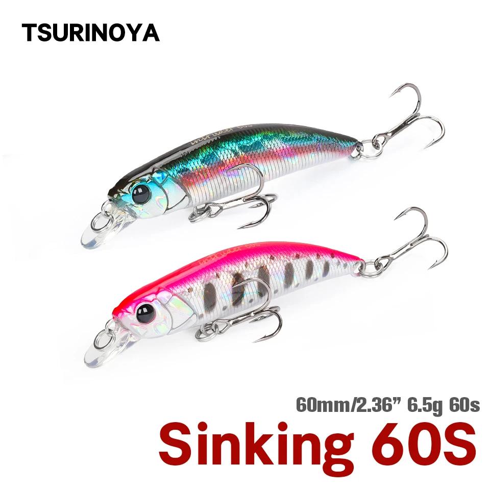 TSURINOYA DW107 leurre de pêche méné coulant nouveau modèle 60mm 6.5g appâts durs artificiels truite