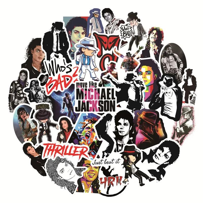 Autocollants du chanteur Rock Star, Michael Jackson, graffiti, pour moto, bagage, planche à roulette