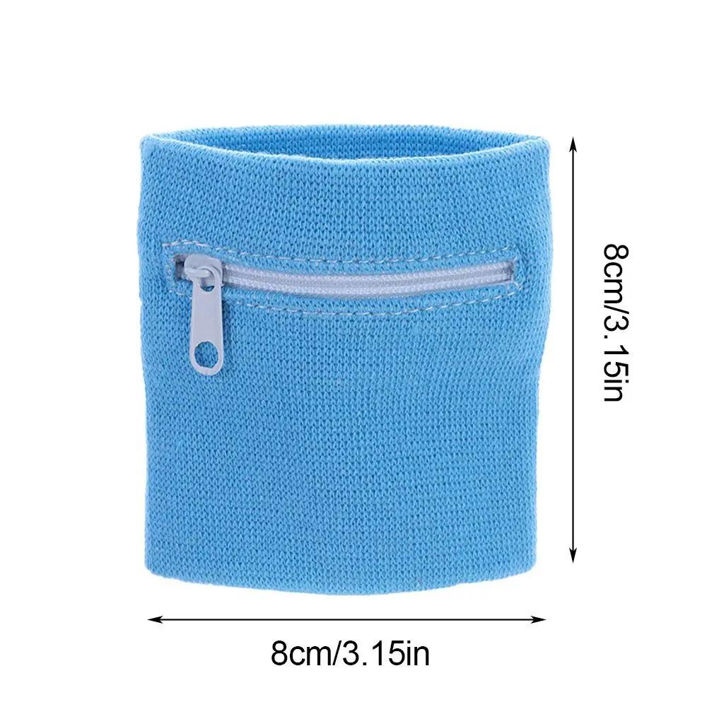 Sac à main de protection de poignet en coton coloré unisexe, sac à main avec poche à fermeture éclai