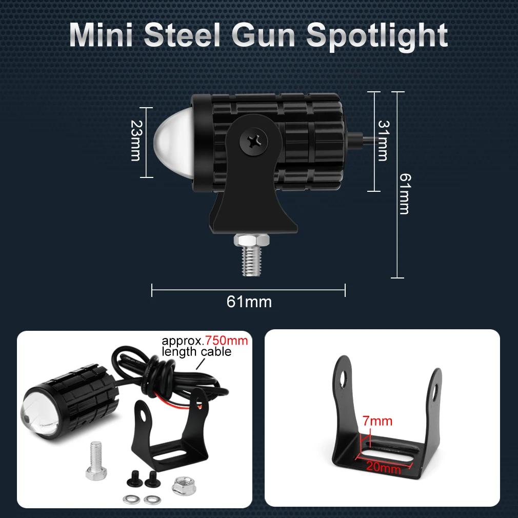 Projecteur de phare universel à lampe LED pour moto, VTT et scooter, lampadaire d'éclairage de piste