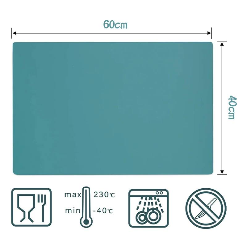 Napperon en Silicone de grande taille 60x40cm, coussin de tasse d'isolation thermique, nappe, tapis 