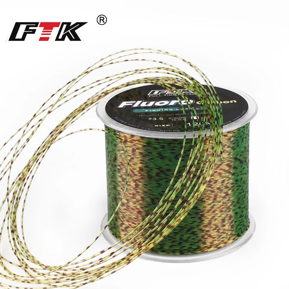FTK 120m ligne de pêche Invisible ligne de revêtement en fluorocarbone moucheté 0.20mm-0.50mm 4.13LB