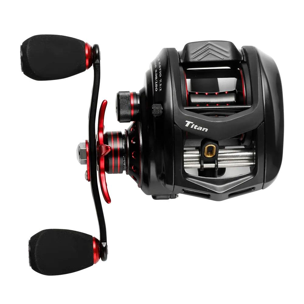 TEUKIM-Moulinet de pêche à cadre en aluminium RapDuty Baitcasting, Max Drag, Big Fish, Eau salée et 