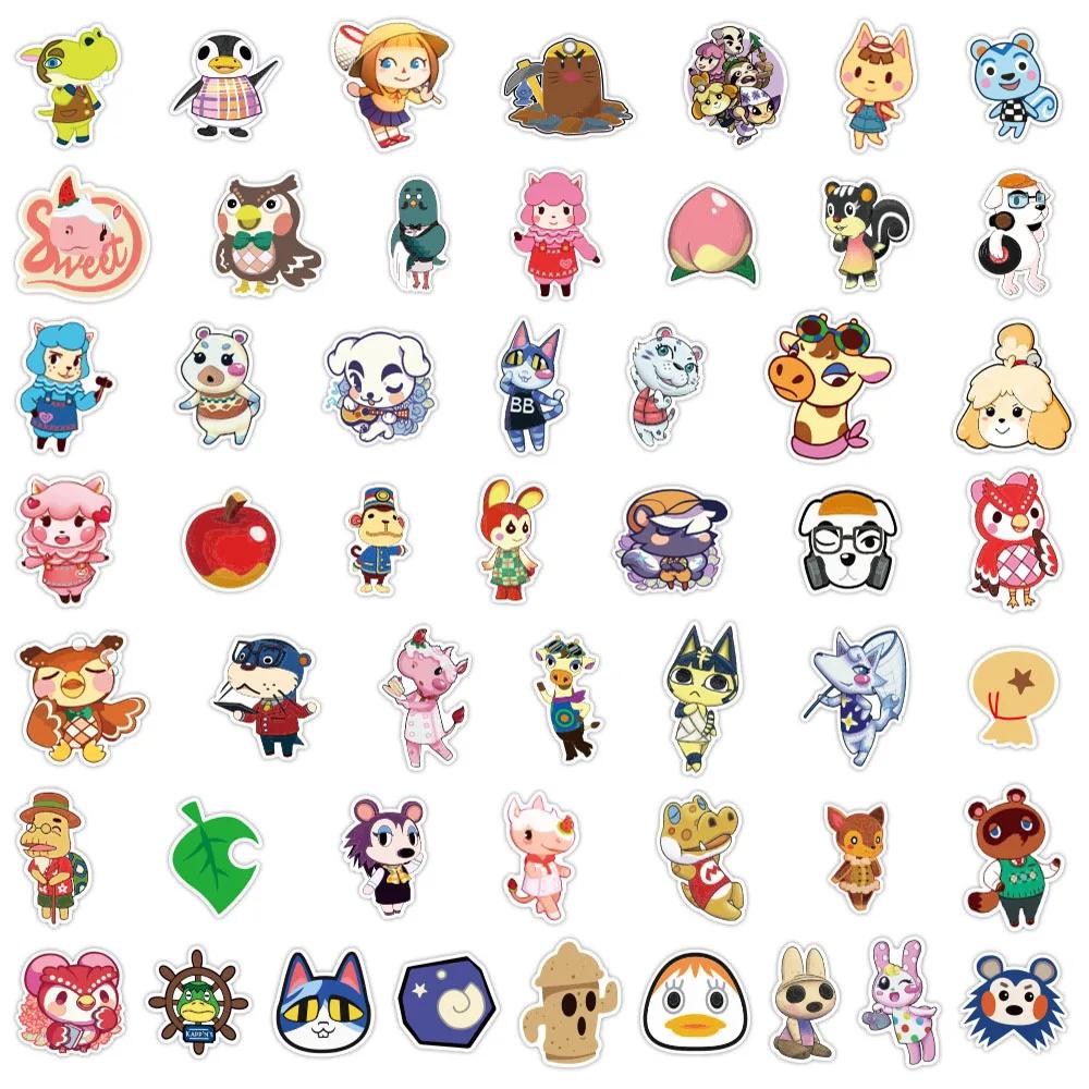 10/30/50/100 pièces jeu mignon Animal Crossing Graffiti autocollants dessin animé décalcomanies Scra