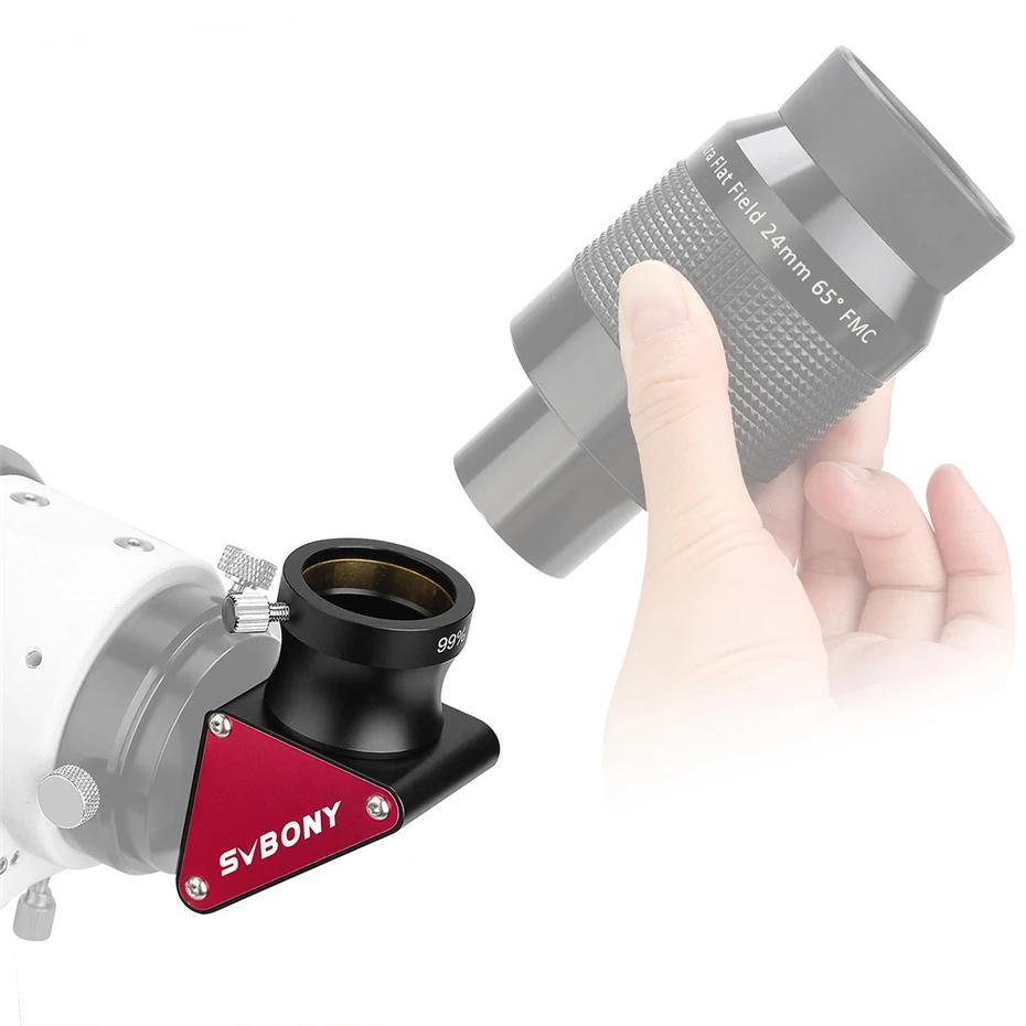 SVBONY SV188P Télescope 1,25'' Miroir diélectrique à 90 degrés Diagonal 99% de réflectivité Revêteme