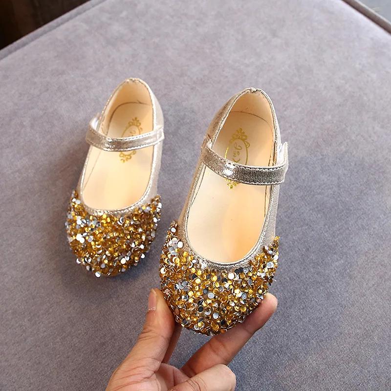 KushyShoo 2021 printemps nouveaux enfants chaussures filles princesse chaussures paillettes enfants 