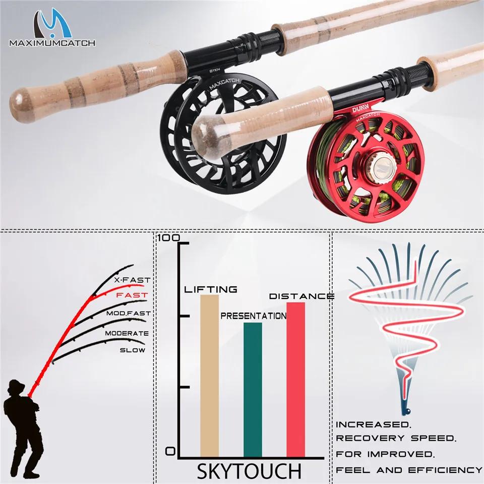 Canne à pêche à la mouche Maximumcatch SkyTouch Switch Spey 11/13/14ft 6-9wt, en fibre de carbone 30