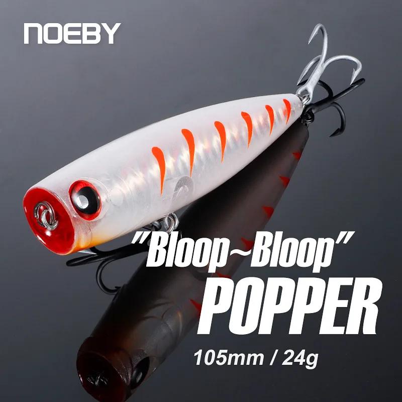 Noeby 105mm 24g Topwater Popper leurres de pêche Wobblers longue coulée appâts durs artificiels eau 