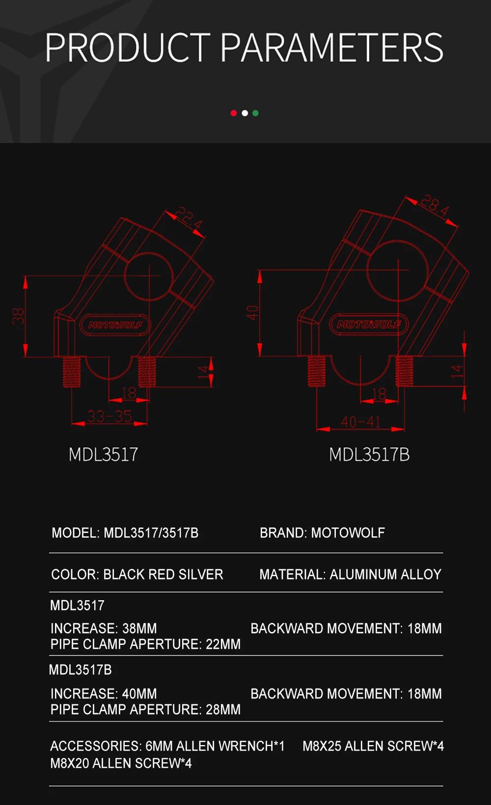Barre de rehaussement du guidon, 22mm 28mm, pour moto YAMAHA FZ6 S2 FZ 6 FAZER MT-07 MT-09 MT07 MT09