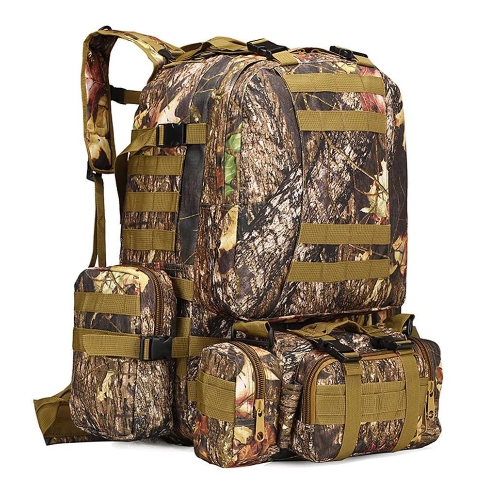 Sac à dos de randonnée 4 en 1, grand volume, 50L, étanche, cuir chevelu d'érable, bionique, camsalom
