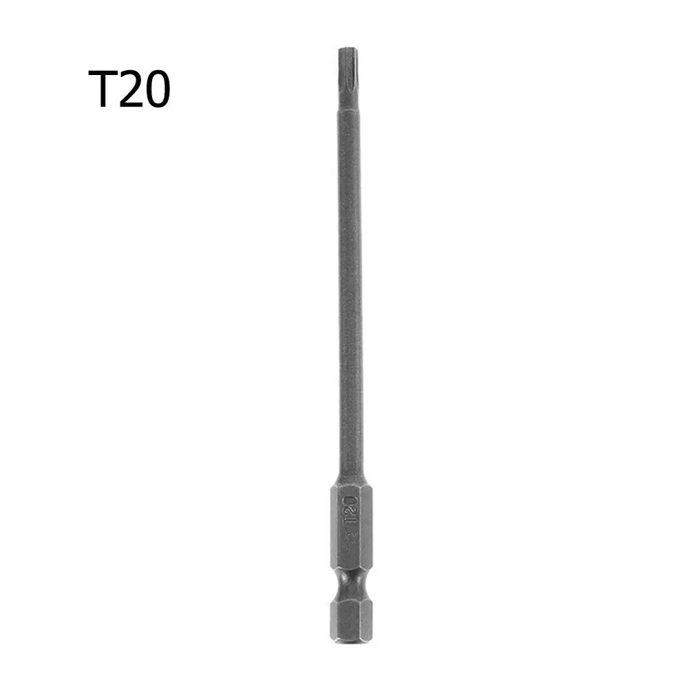 Embout de tournevis magnétique Torx, 100mm de long, T8,T10,T15,T20,T25,T27,T30,T40, tournevis électr