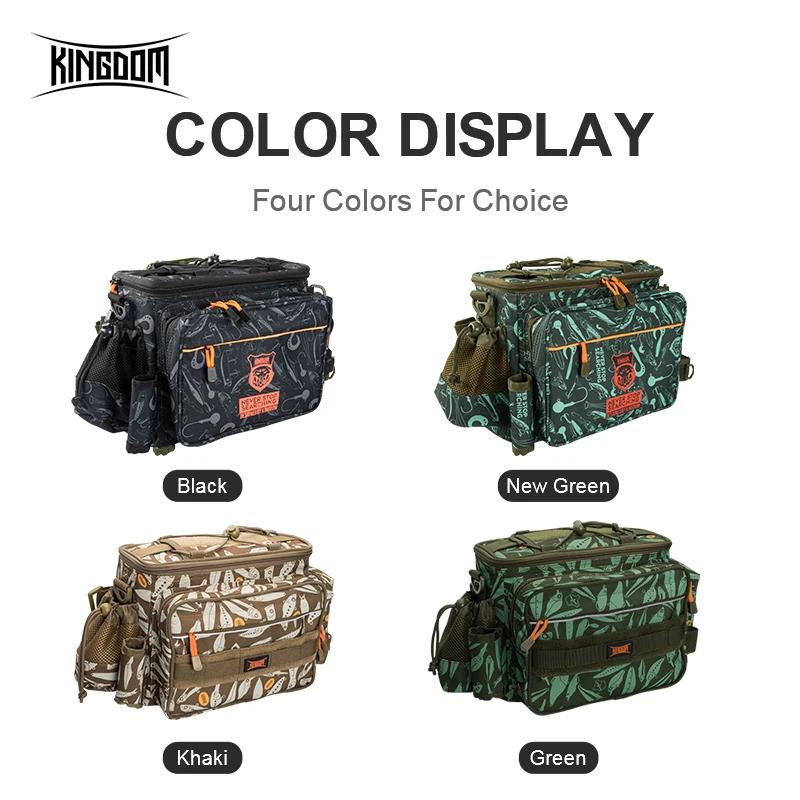 Kingdom – sac de matériel de pêche multifonctionnel, 44x21x22cm, en Nylon 1000D, étanche, grande cap