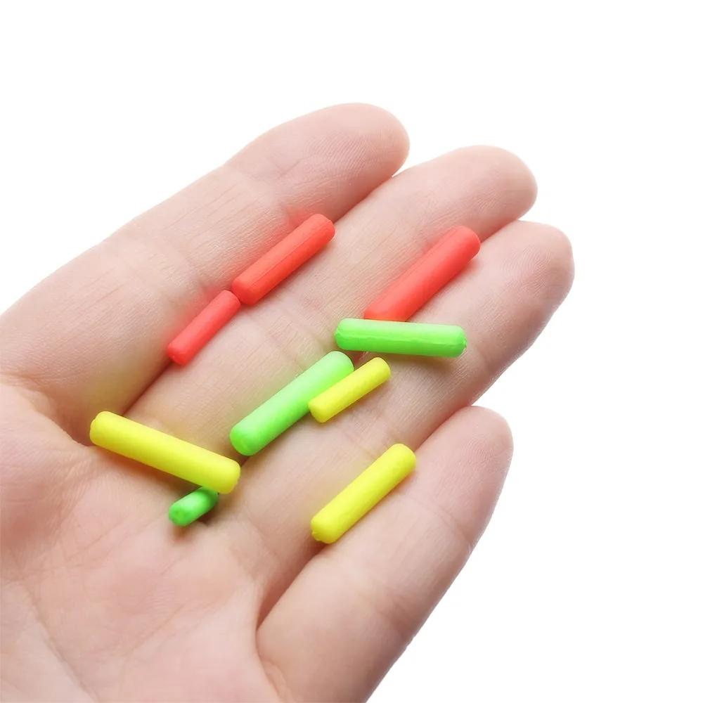 Lot de 50 flotteurs en mousse pour la pêche, boules ovales, perles, indicateur de poids léger, haric