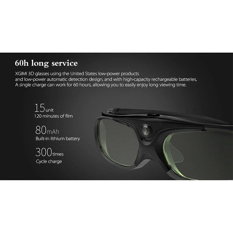 RISE-Lunettes 3D à obturateur actif pour budgétaire DLP Link, compatible 96-144HZ avec Optama, Acer,