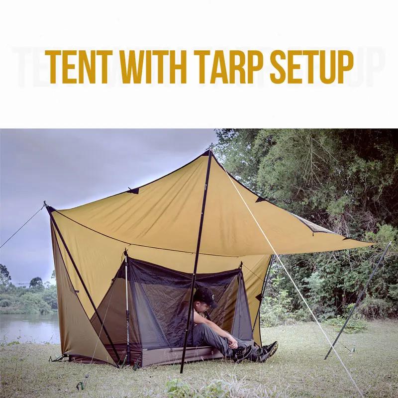 Tente intérieure extérieur OneTigris maille - Abri camping 1 personne étanche - Sol baignoire randonnée survie chasse