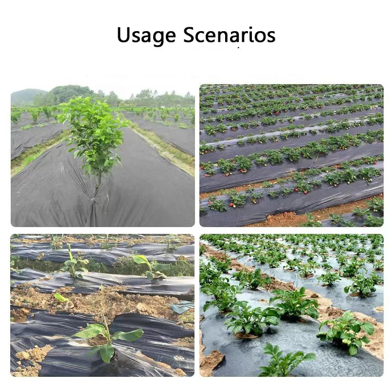 HEMAN Agriculture désherbage pain noir 0.8m largeur épaissir 0.01mm serre végétale fraise Film plast