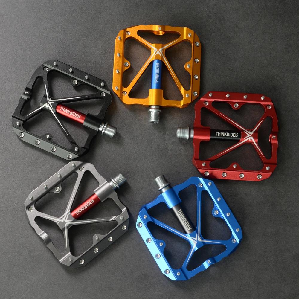 ThinkRider pédales de vélo plates vtt route 3 roulements scellés pédales de vélo pédales de VTT larg