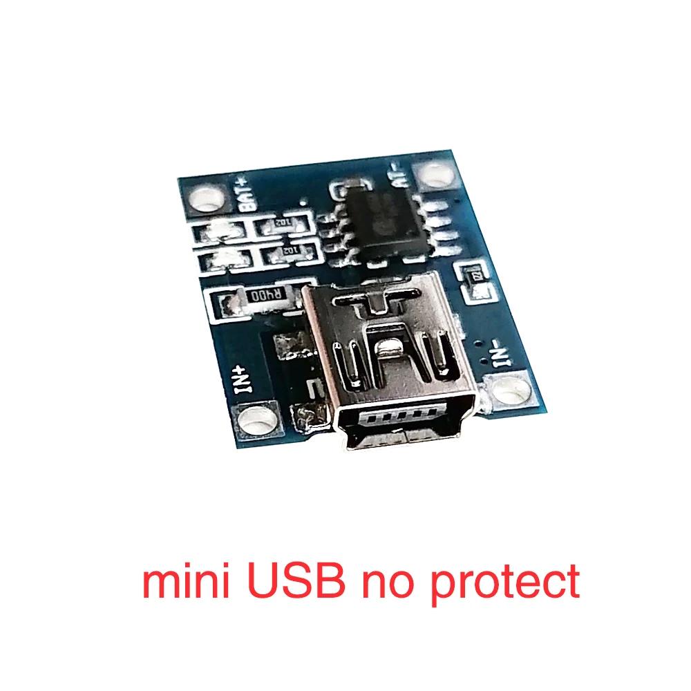 5 pièces type-c/Micro/Mini USB 5V 1A 18650 TP4056 Module de chargeur de batterie au Lithium carte de