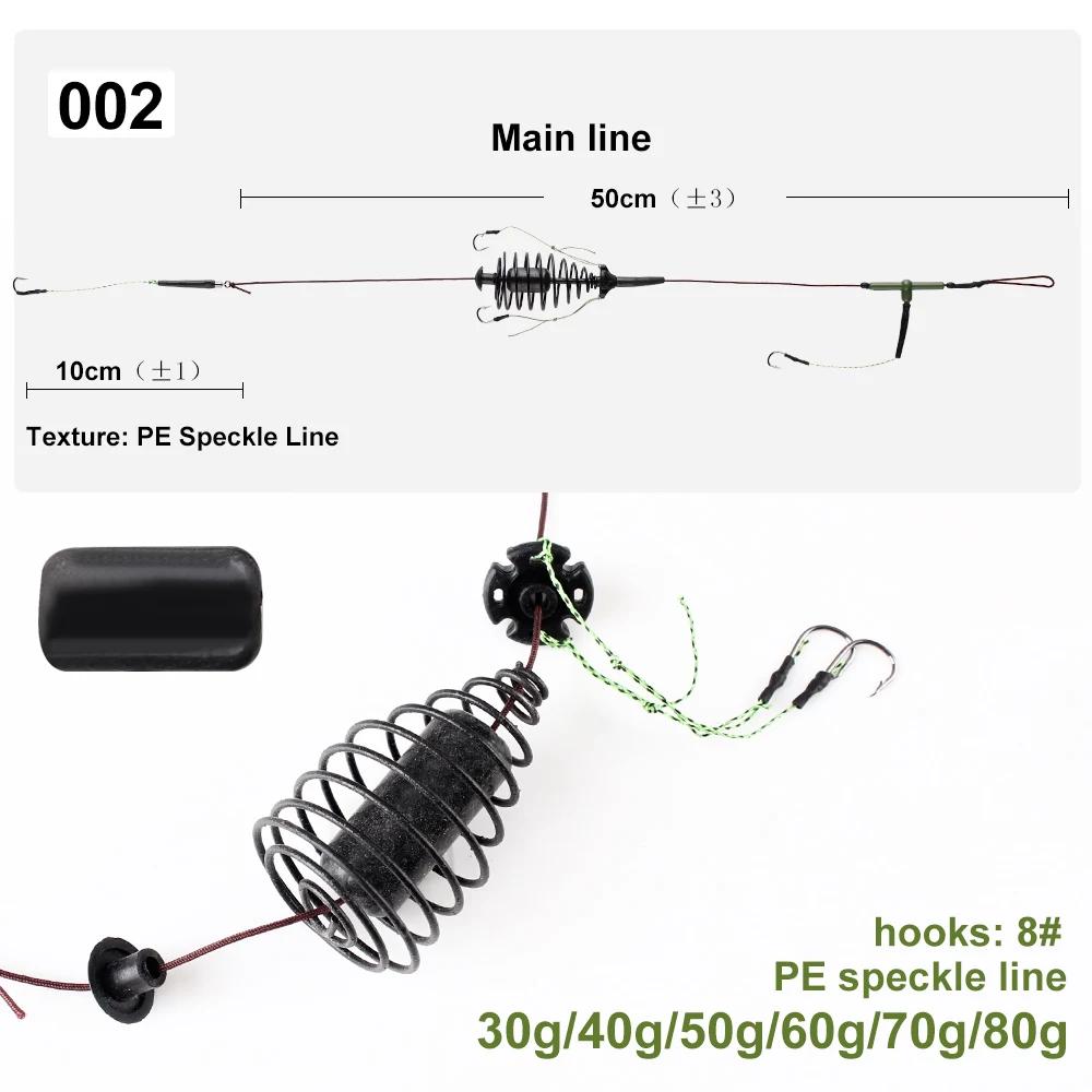 FISH KING 30-80g carpe pêche appât Cage ligne groupe haute teneur en carbone en acier métal mangeoir