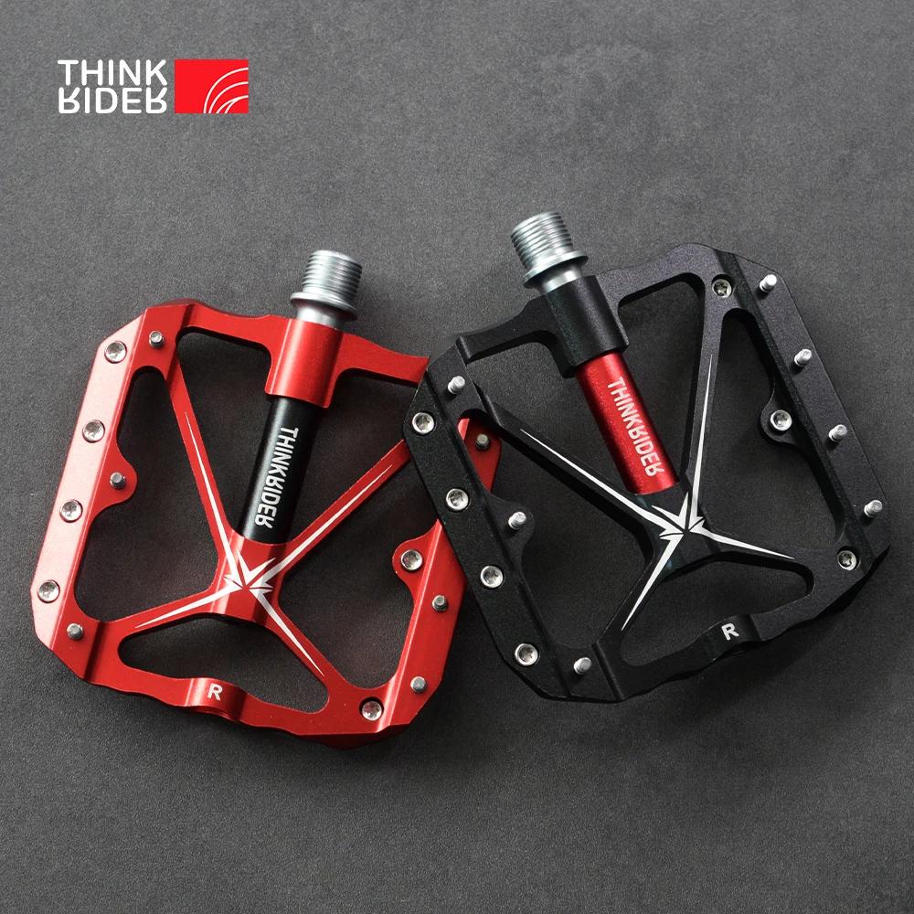 ThinkRider pédales de vélo plates vtt route 3 roulements scellés pédales de vélo pédales de VTT larg