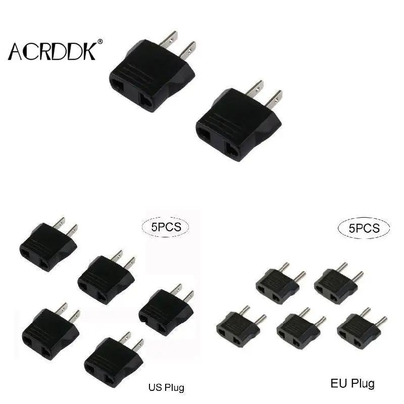 Adaptateur de Conversion 110V à 220V, 5 pièces, prises ue/US, adaptateur de voyage, convertisseur po