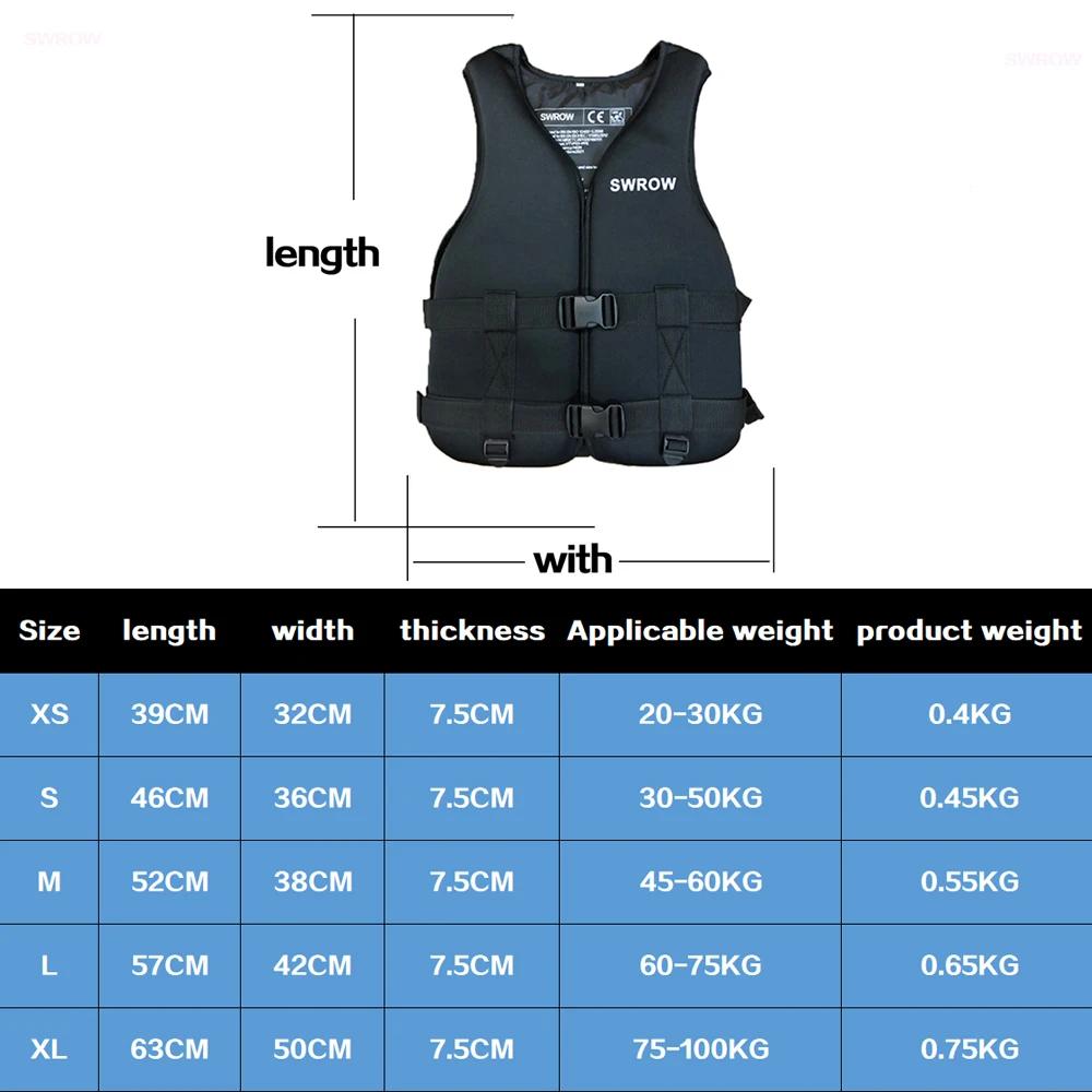 Gilet de sauvetage en néoprène pour enfants et adultes, nouvelle veste de flottabilité pour sports n