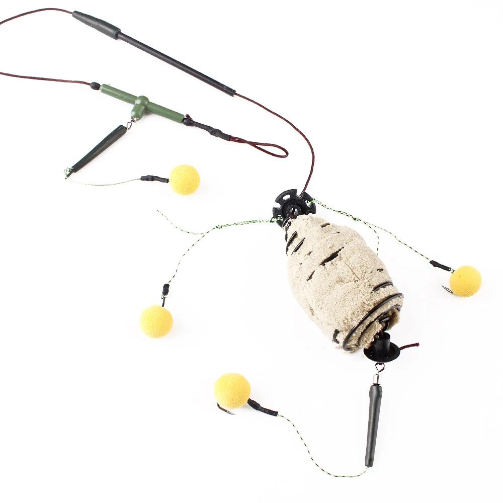 FISH KING 30-80g carpe pêche appât Cage ligne groupe haute teneur en carbone en acier métal mangeoir