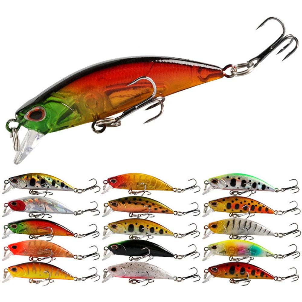 Mini leurres de pêche coulants Minnow Wobblers, appâts artificiels en plastique dur pour truite, Jer