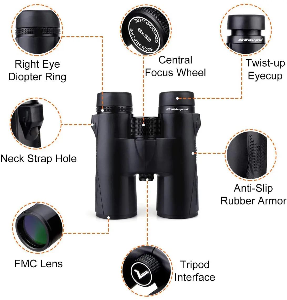 Svbony SV47 – jumelles 10x42 HD, étanches, pour l'observation des oiseaux, pour adultes, lentille FM
