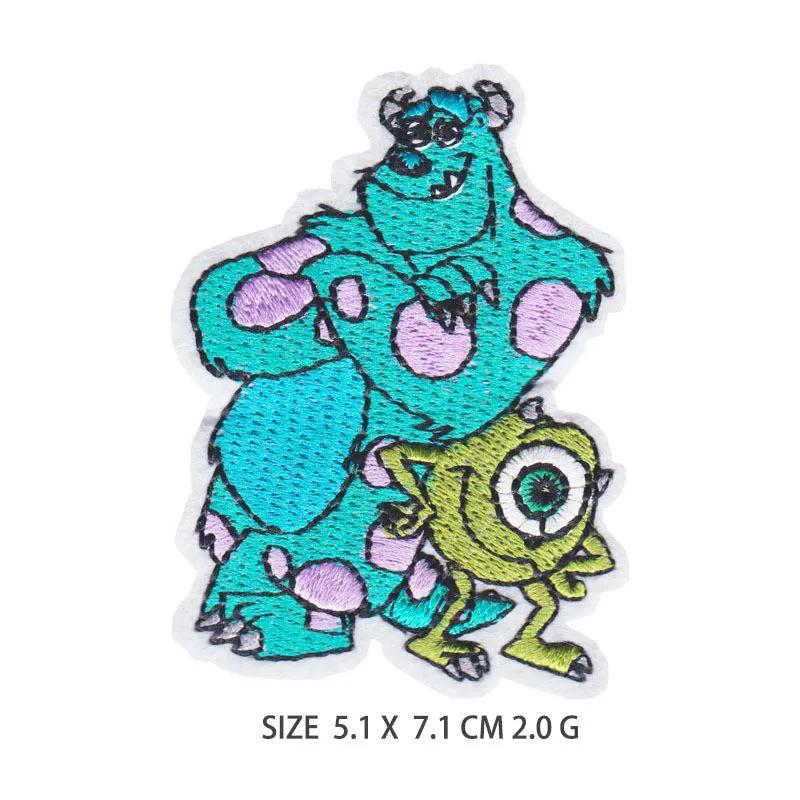 Patchs brodés de dessin animé mignon pour vêtements, autocollant de monstre Animal, Patch de fer sur