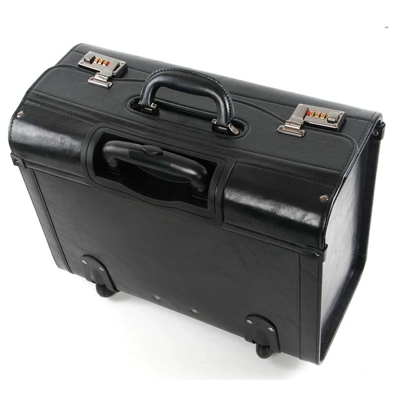 Sac à main de voyage sur roues, rétro, sac à roulettes, fourre-tout à roulettes, pour femme d'hôtess