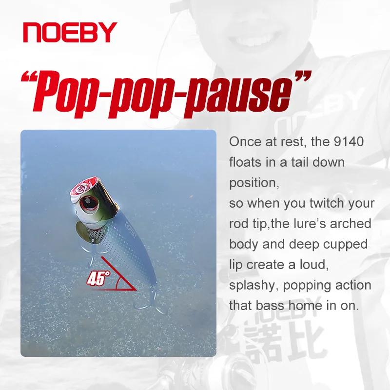 Noeby 105mm 24g Topwater Popper leurres de pêche Wobblers longue coulée appâts durs artificiels eau 