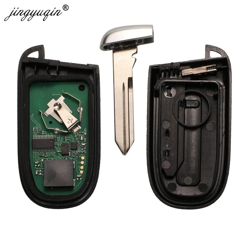 Jingyuqin KeylessGo 433Mhz hitag-aes 4A puce 2/3/4/5 BTN clé intelligente à distance pour Jeep Chero