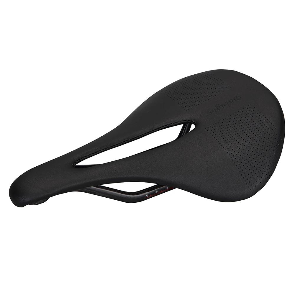 Selle de vélo de route en carbone et cuir, selle de vélo vtt, selle de course de vélo de montagne, c