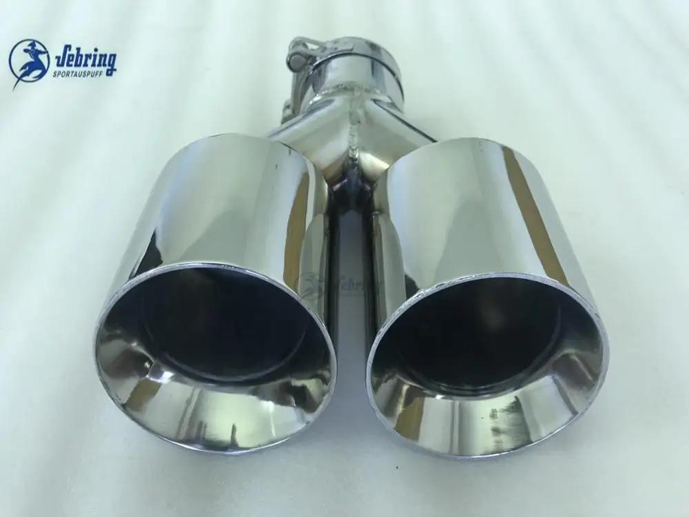 En acier inoxydable biais double acier universel double Automobile tuyau d'échappement silencieux vo